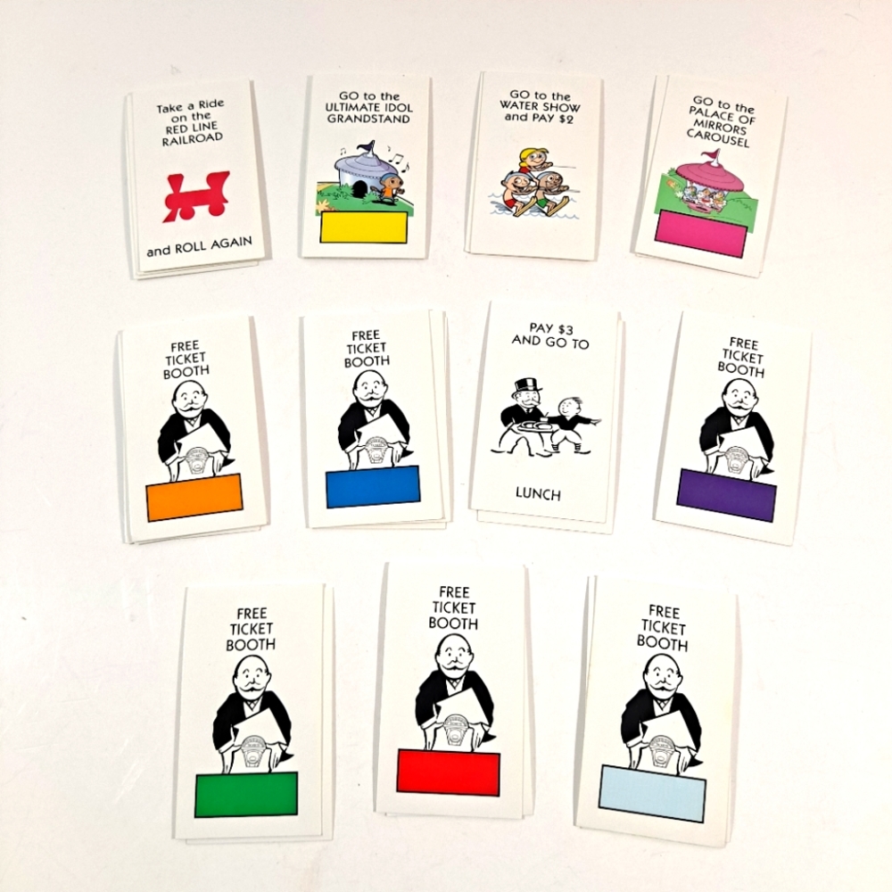 Monopoly Junior Deck Of Chance Cards Replacement Set Of 24 Hasbro